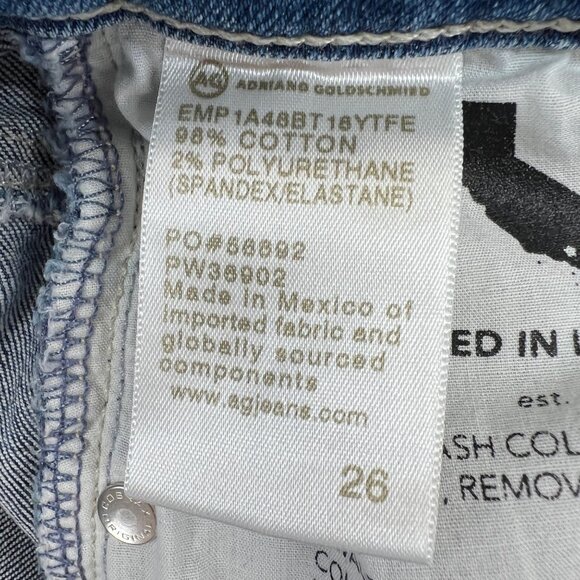 AG Adriana Goldschmied Mari Crop High-Rise Slim Straight Jeans Size 26 - Picture 13 of 15